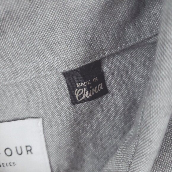 NEW Five Four Shirt Mens XL Gray Cotton Long Sleeve Regular Fit - Picture 11 of 15